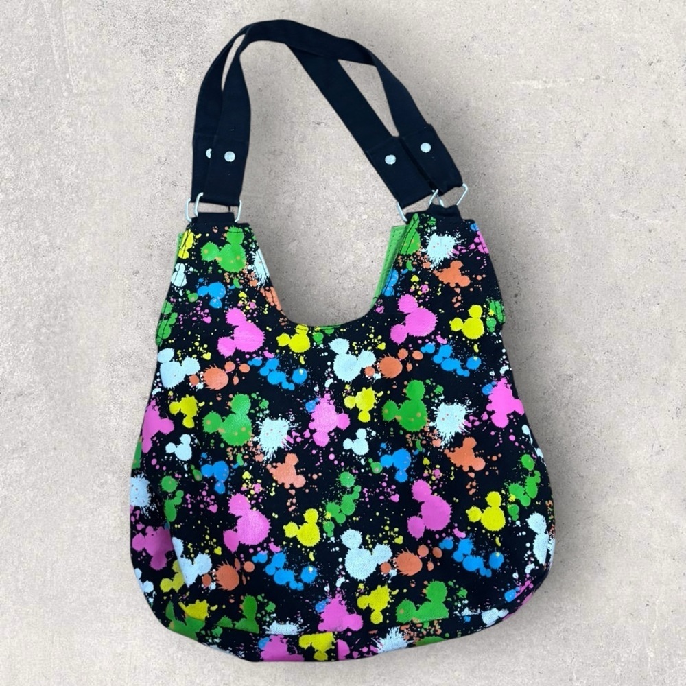 Y2K Disney parks paint splatter Mickey shoulder bag - Picture 3 of 7